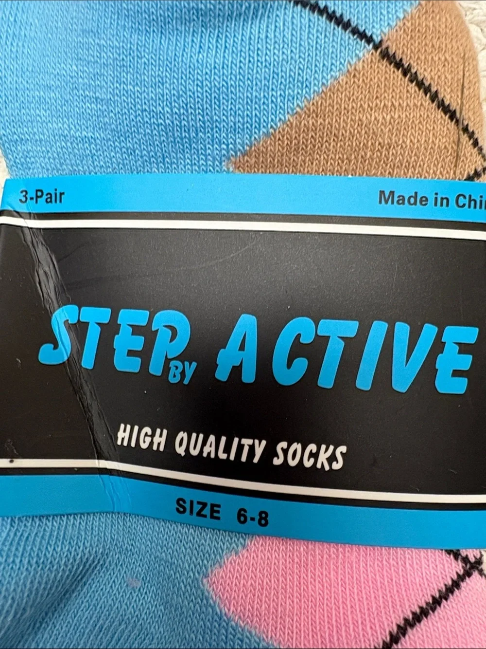 Kids Low-Cut Star & Geometric Socks - Blue, Black